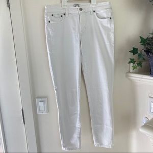 J Crew White Crop Toothpick Jean Size 27/28